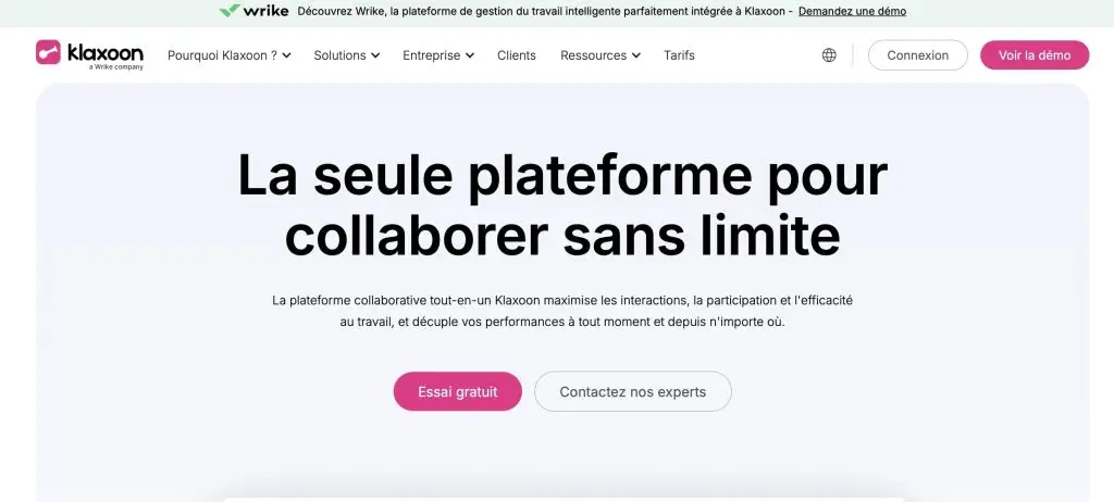 logiciel télétravail Klaxoon
