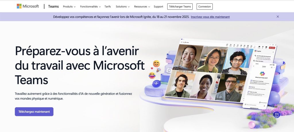 logiciel télétravail Microsoft teams
