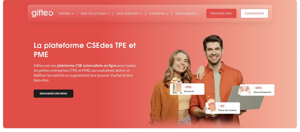 plateforme avantages salariés gifteo